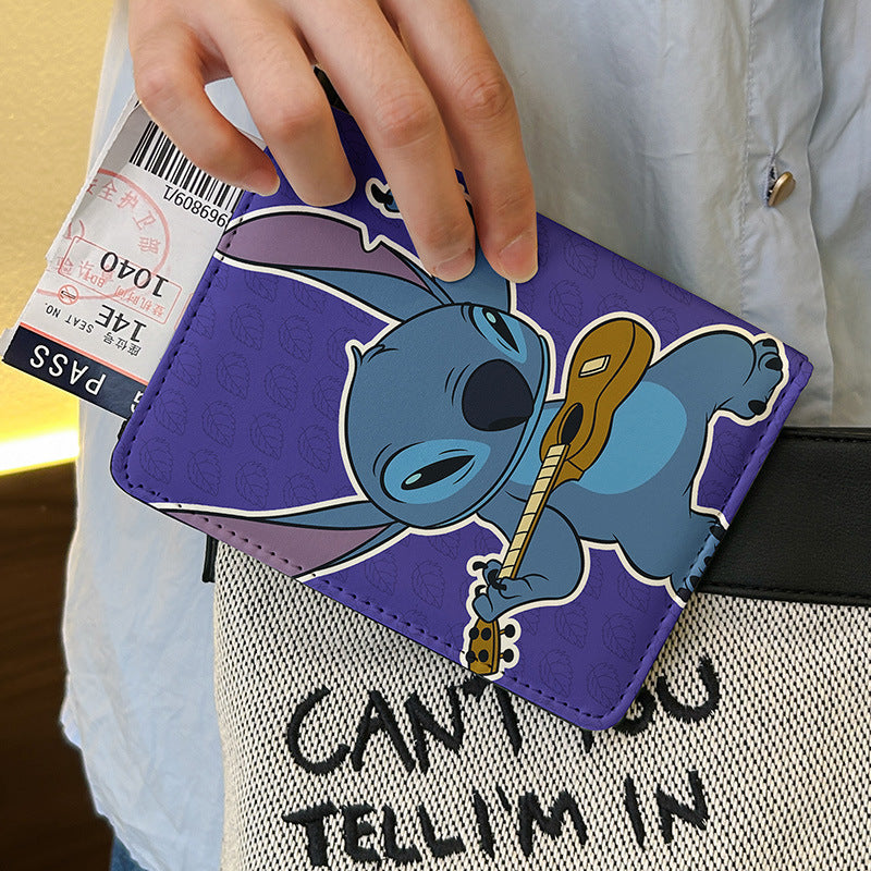 Interstellar Baby Stitch Cartoon Passport Clip Document Pack Protective Cover Multi functional Card Pack eprolo