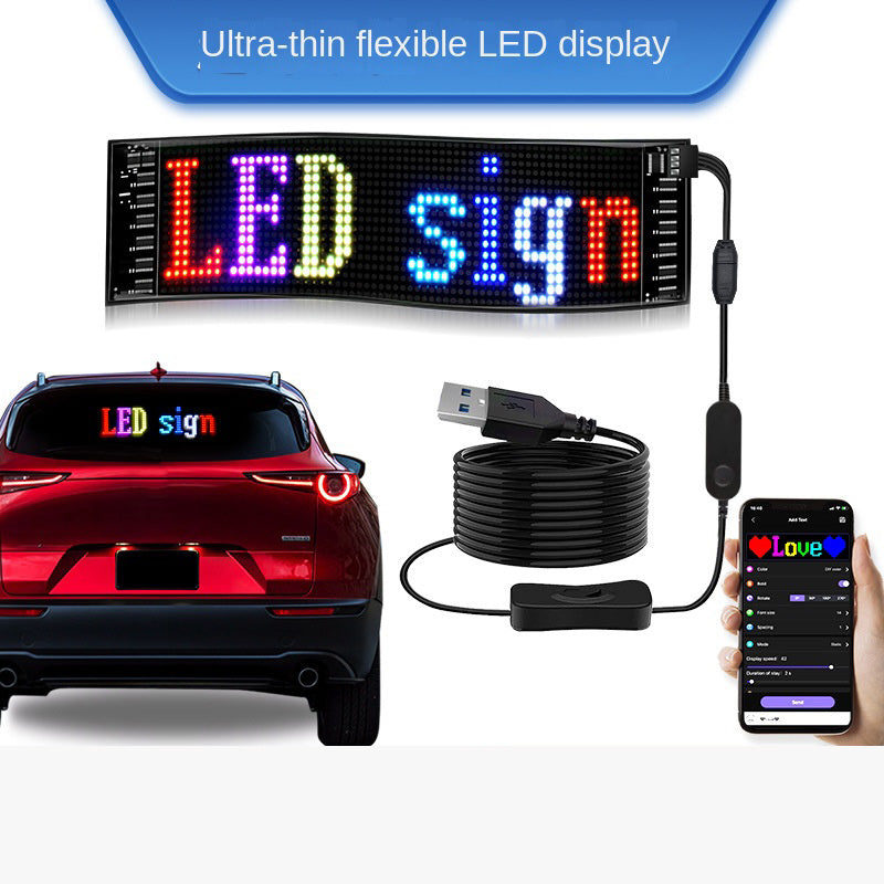 Flexible LED Advertising Screen LED Soft Panel APP Bluetooth Car Display eprolo