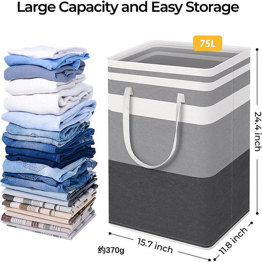 Collapsible Fabric Laundry Hamper Clothing Storage Basket Multi-purpose Organizer Large Capacity Dirty Clothes Bag eprolo