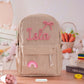 Etsy Cross-border Cute Corduroy Large Capacity Backpack with Adhesive for Letters, Kids and Students School Bag eprolo