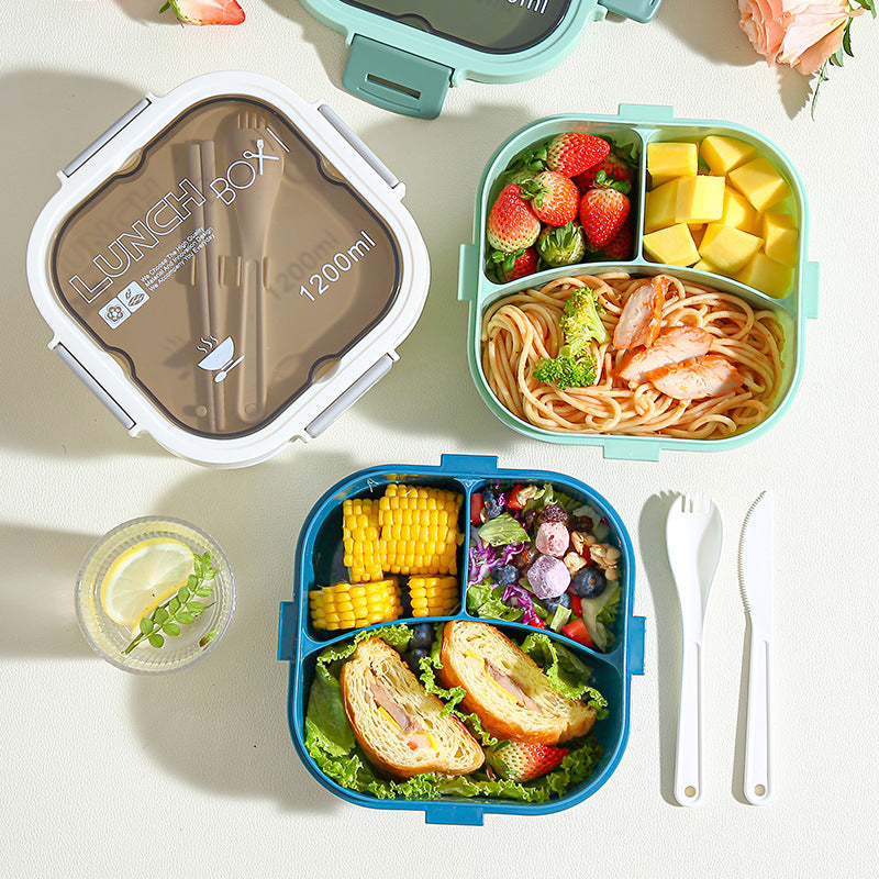 Classic simple microwaveable portable salad box lunch box with cutlery eprolo