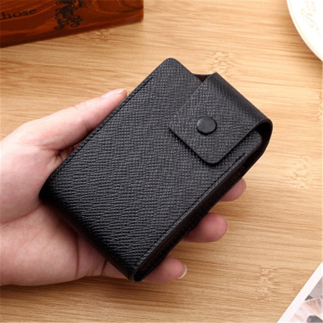 Multi-Function Pocket Storage Bag Organizer Mini Card Wallet Holder For Mens Womens PU Leather Coin Purse Bag 10 Card Slots eprolo