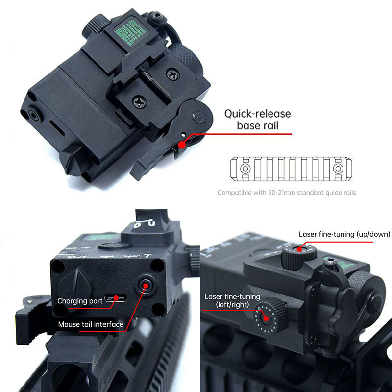 MINI-A2 PEQ15 Laser & IR Tactical Light - 20MM Picatinny Rail Mount, Red/Green Sight for M300/M600 eprolo