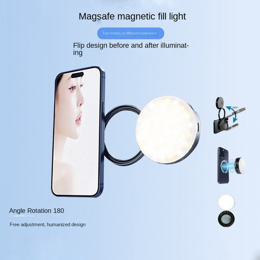 New YSH-126 LED Magnetic Phone Fill Light Photography Lamp Desktop Video Conference Live Pocket Light Mirror eprolo