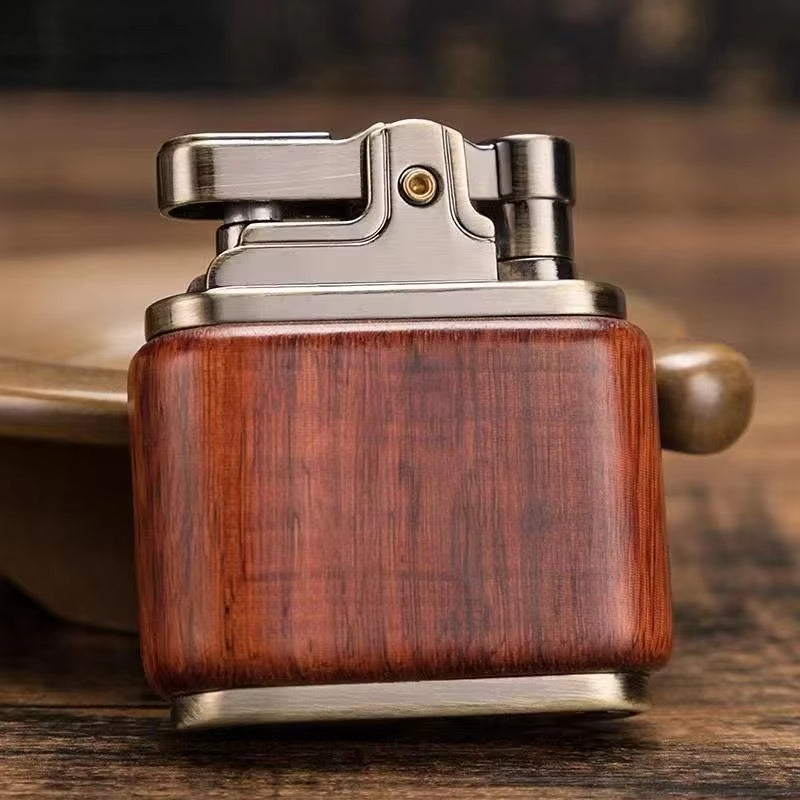 Zorro Kerosene Lighter Factory Wholesale Creative Push-Button Ignition Wooden Vintage Retro Personality Lighter eprolo