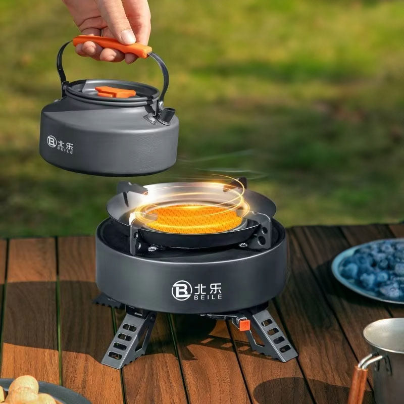 New Explorer 4000W infrared camping stove: portable, windproof, with electronic ignition for outdoor cooking. eprolo