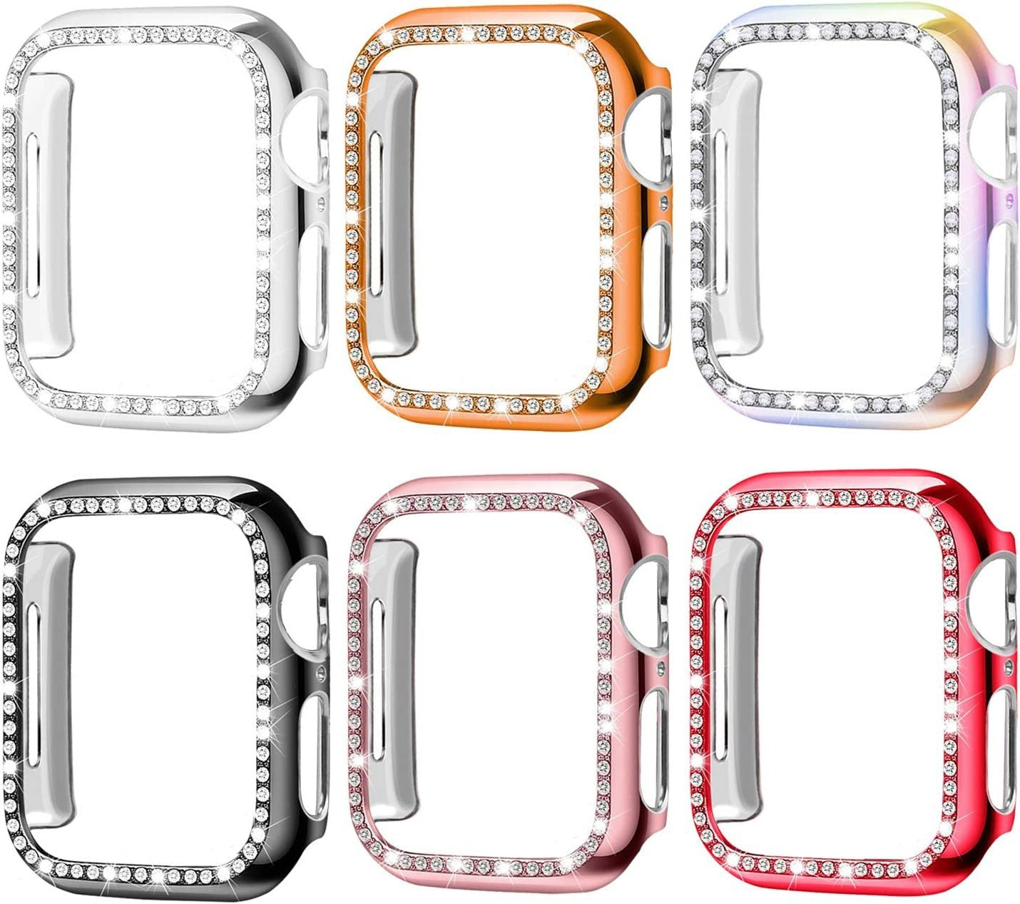 Suitable for iwatch8 Apple Watch Case Protection Case PC Single Row Diamond Hollow Case 41MM45MM eprolo
