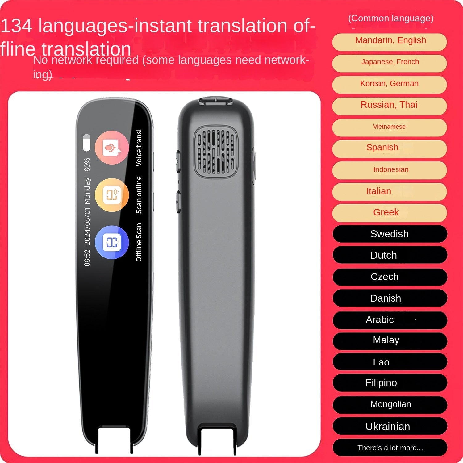 Export Translation Pen Offline Chinese, English, Japanese, Korean, Russian, German, Cantonese, Malay, Southeast Asian Scan Pen eprolo