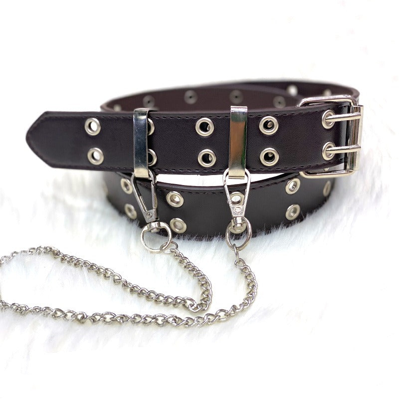 Hip Hop Punk Style Belt Casual Jeans Fashion Chain Decorative Trouser Strap Eyelet Belt eprolo