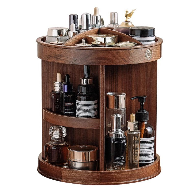 Rotating Makeup Box Desktop Wooden Storage Box eprolo