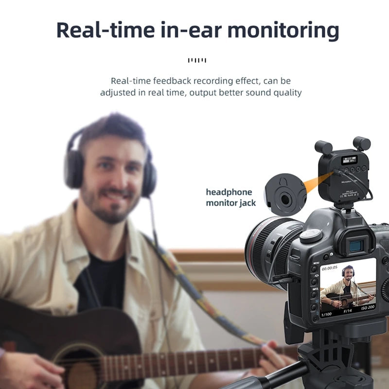 2500K-9000K Microphone LED Fill Light LED Mini Video Vlog Full-Color RGB Mic Light For Smartphone SLR Camera V03 eprolo