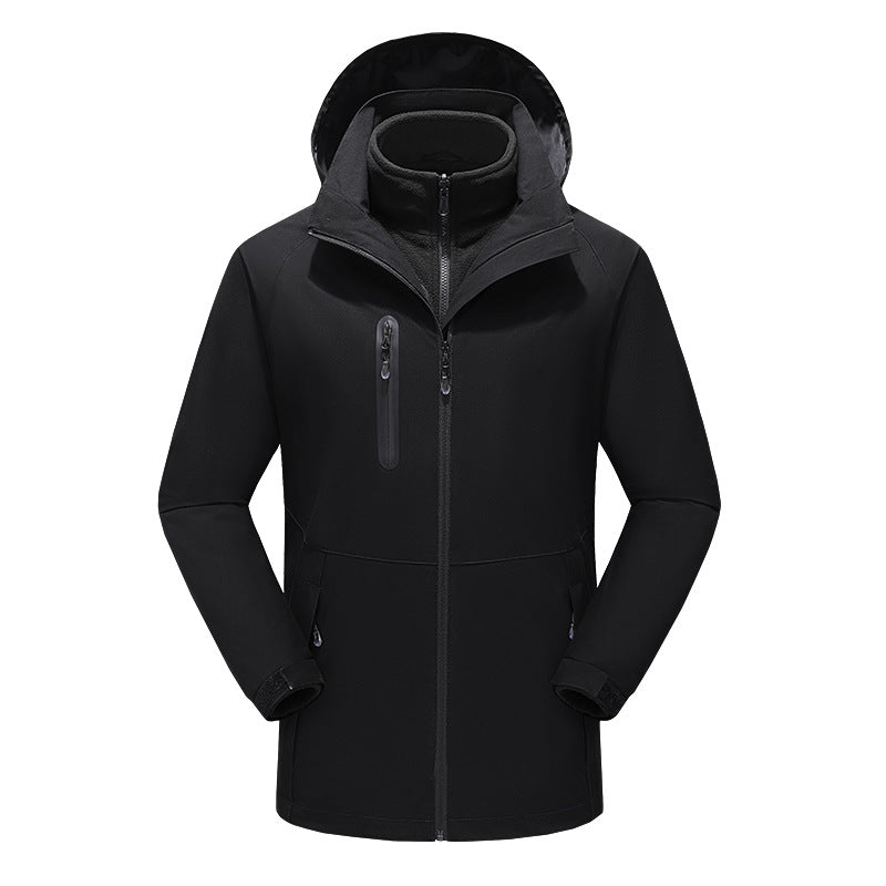 Thermal assault jacket, 3-in-1 cotton jacket with hood, men's warm cotton jacket, outdoor carbon fiber heating jacket eprolo