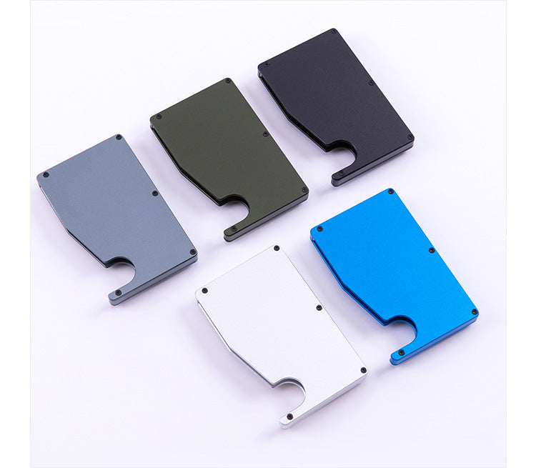 Aluminum Alloy Card Box RFID Anti-Magnetic Anti-Theft Card Box Metal Automatic Bullet Card Credit Card Box Spot AK-2 eprolo