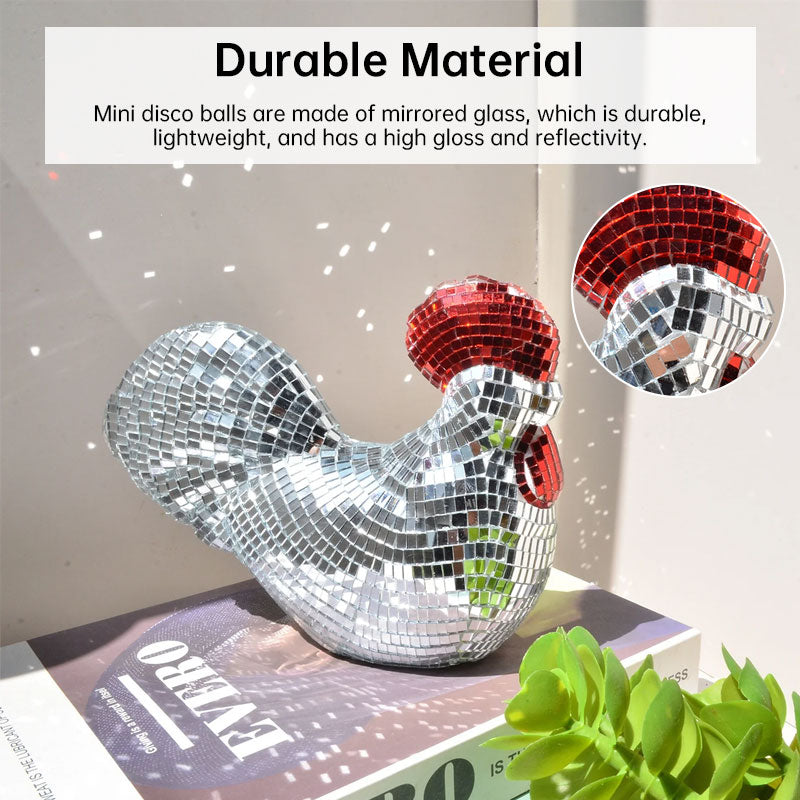 Ornamental Chicken Sculpture with Mirror Tiles eprolo