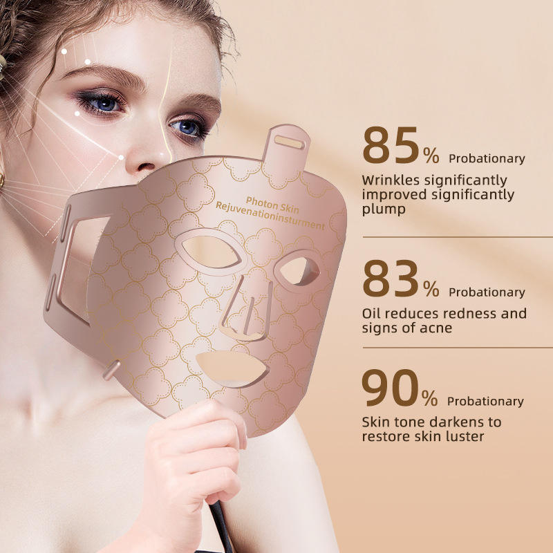 8 Colors Skin Care Face Masking Beauty Led Silicone Mask Infrared Red Light Therapy Led Face Mask eprolo