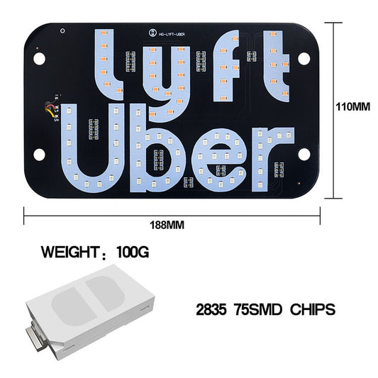 New UBER LYFT Indicator Light LED With Switch Cab Light Dome Light 5-6V Warning Light With USB eprolo
