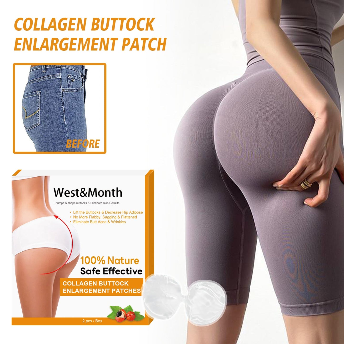 West&Month Collagen Butt Lift And Buttocks Firming Skin, Hip Lift And Peach Butt Lift eprolo