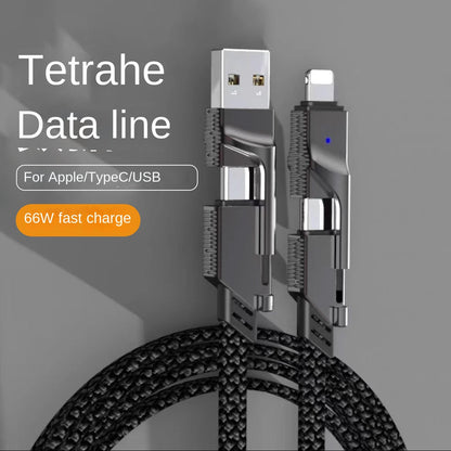 Factory 4-in-1 Cable, Dual USB-C to Lightning, 2-in-1 PD Fast Charging 100W, Type-C to Lightning Dual USB eprolo