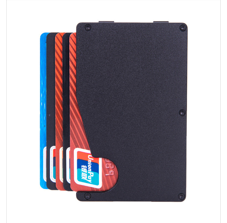 Aluminum Alloy Card Box RFID Anti-Magnetic Anti-Theft Card Box Metal Automatic Bullet Card Credit Card Box Spot AK-2 eprolo