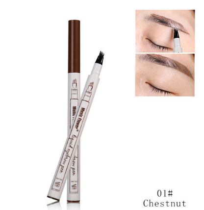 Music Flower Brand Makeup 3 Colors Fine Sketch Liquid Eyebrow Pen Waterproof Tattoo Super Durable Eye Brow eprolo