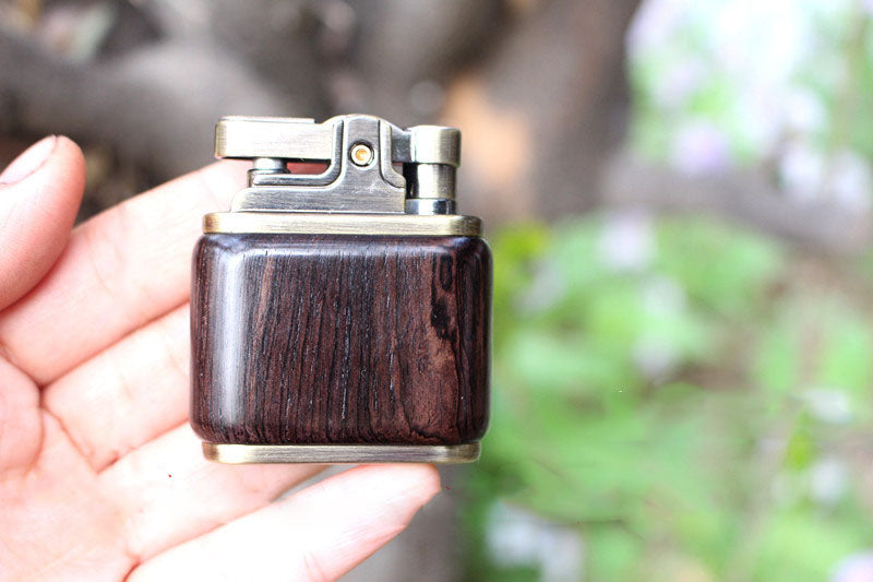 Zorro Kerosene Lighter Factory Wholesale Creative Push-Button Ignition Wooden Vintage Retro Personality Lighter eprolo