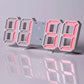 3D LED Digital Alarm Clock with Colorful Display, 12/24 Hour Format for Office, Living Room, Bedroom, Kitchen eprolo
