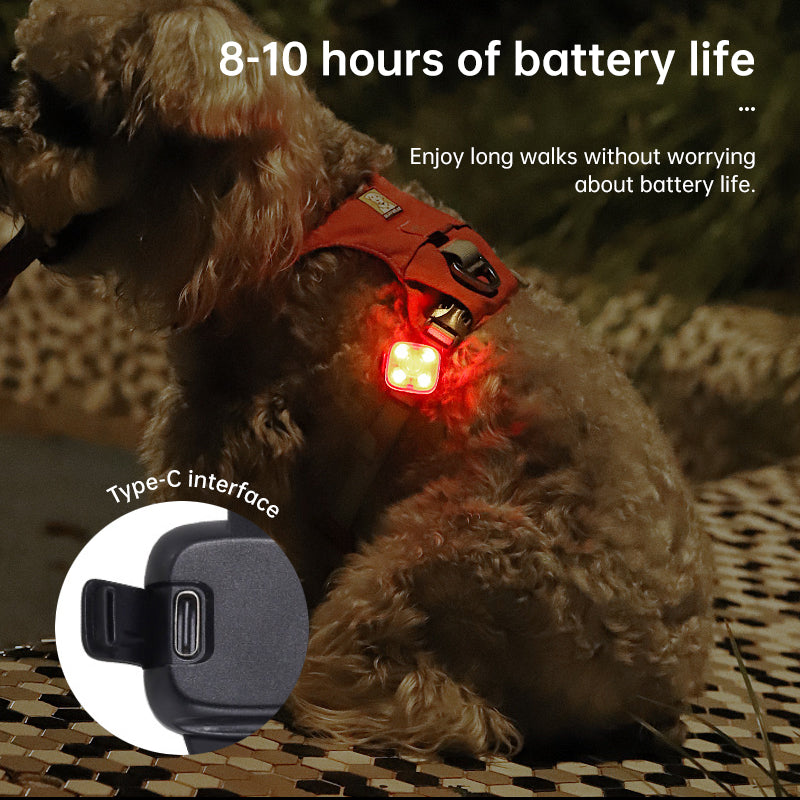 USB Rechargeable 3-Mode LED Pet Safety Light - Glowing Collar for Dogs and Cats eprolo