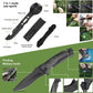 Military-grade outdoor travel survival kit with mini camping tools, emergency bracelet, whistle, blanket and knife. eprolo