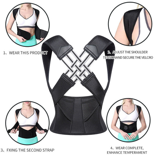 Posture correction belt with strong open back correction Beibejia anti hunchback adult student back support eprolo
