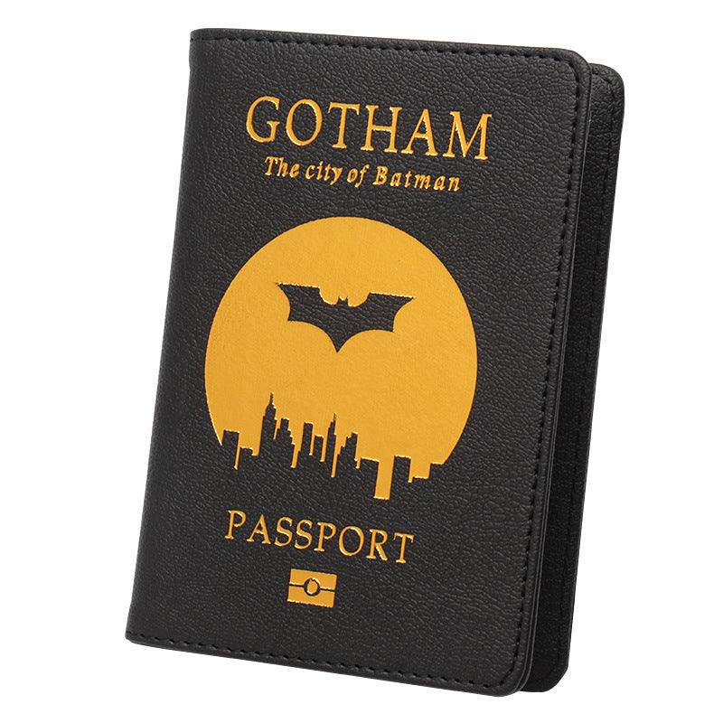 Batman Passport Holder Black Panther Kingdom Passport Set Marvel Hero Ticket Holder eprolo