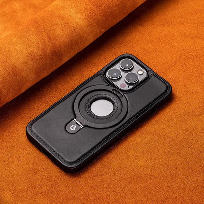 Suitable for Apple 16Promax phone case leather magnetic bracket iPhone 15 anti drop protective case eprolo