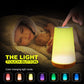 Wood grain remote control touch night light creative pat table lamp bedroom bedside lamp rainbow atmosphere light eprolo