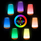 Wood grain remote control touch night light creative pat table lamp bedroom bedside lamp rainbow atmosphere light eprolo