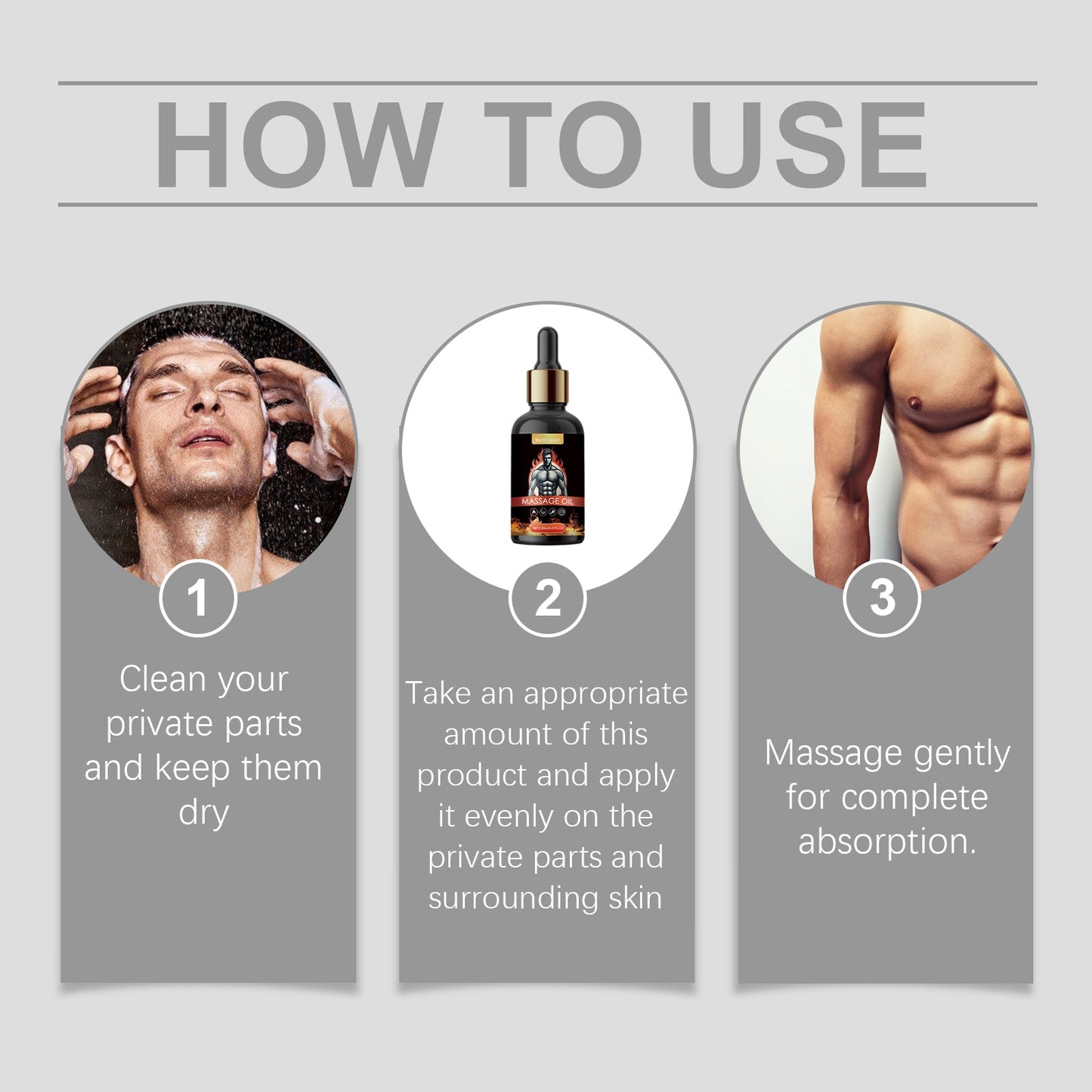 North Moon Men's Massage Oil Men's Body Moisturizes Skin Topical Body Care Massage Oil eprolo