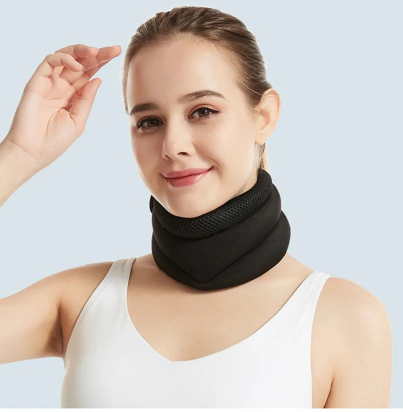 Three layer sponge neck support, breathable, high elasticity, anti bowing, forward leaning, cervical neck decompression, office neck cover eprolo