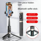 Mobile Phone Bluetooth Selfie Stick with Rotating Fill Light and Hidden Tripod Live Streaming Stand eprolo