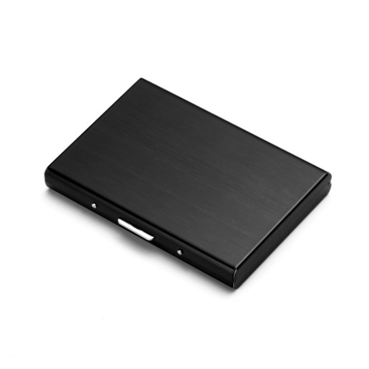 Aluminum Alloy Anti-Degaussing Credit Card Holder Black Stainless Steel Bank Card Holder Metal Card Holder RFID eprolo
