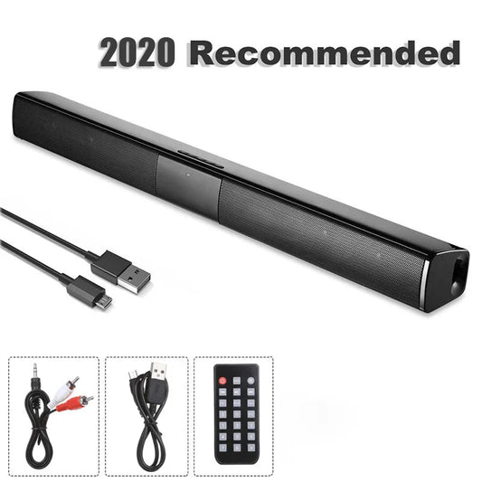 20W TV Sound Bar Wired and Wireless Bluetooth Home Surround SoundBar for PC Theater TV Speaker eprolo