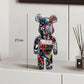 27cm Graffiti Bear Statue Paint Block Bear Decor Resin Desktop Ornaments Home Decoration Living Room Bear Floor Sculpture Gifts eprolo