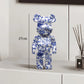 27cm Graffiti Bear Statue Paint Block Bear Decor Resin Desktop Ornaments Home Decoration Living Room Bear Floor Sculpture Gifts eprolo