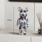 27cm Graffiti Bear Statue Paint Block Bear Decor Resin Desktop Ornaments Home Decoration Living Room Bear Floor Sculpture Gifts eprolo
