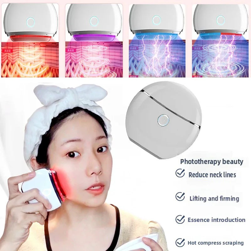 Face Skin Care Machine Electric Scraping Instrument Neck Face Lift EMS Micro Current Vibration Heating Household Beauty Device eprolo