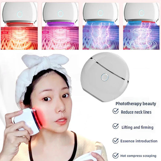 Face Skin Care Machine Electric Scraping Instrument Neck Face Lift EMS Micro Current Vibration Heating Household Beauty Device eprolo