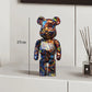 27cm Graffiti Bear Statue Paint Block Bear Decor Resin Desktop Ornaments Home Decoration Living Room Bear Floor Sculpture Gifts eprolo