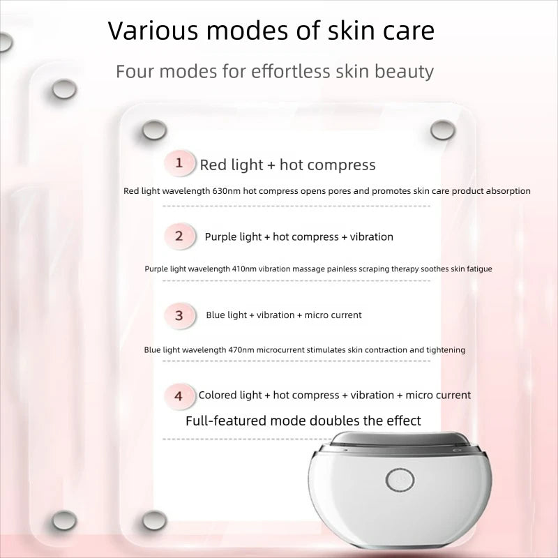 Face Skin Care Machine Electric Scraping Instrument Neck Face Lift EMS Micro Current Vibration Heating Household Beauty Device eprolo