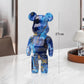 27cm Graffiti Bear Statue Paint Block Bear Decor Resin Desktop Ornaments Home Decoration Living Room Bear Floor Sculpture Gifts eprolo