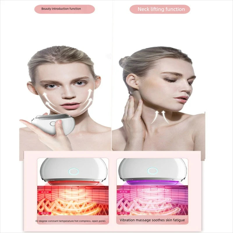 Face Skin Care Machine Electric Scraping Instrument Neck Face Lift EMS Micro Current Vibration Heating Household Beauty Device eprolo